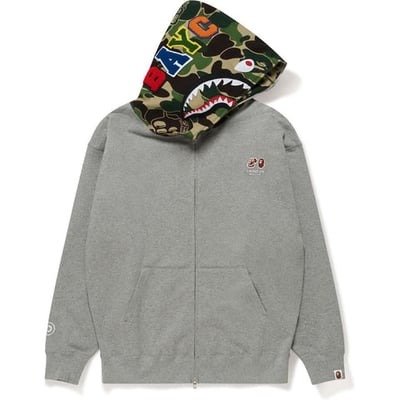 BAPE x BAYC Shark Full Zip Hoodie - Gray