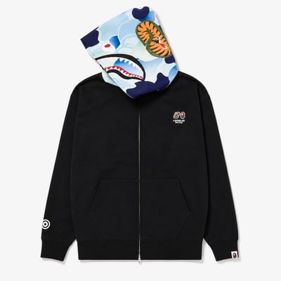 BAPE x BAYC Shark Full Zip Hoodie - Black